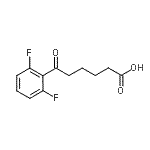 结构式 CAS# 898766-46-6, 6-(2,6-二氟苯基)-6-氧代己酸