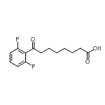 structure of CAS# 898766-52-4, 8-(2,6-Difluorophenyl)-8-oxooctanoic acid;8-(2,6-difluorophenyl)-8-oxooctanoic acid