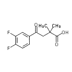 structure of CAS# 898766-66-0, 4-(3,4-Difluorophenyl)-2,2-dimethyl-4-oxobutanoic acid;4-(3,4-Difluorophenyl)-2,2-dimethyl-4-oxobutyric acid