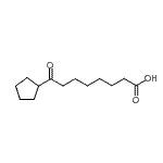 structure of CAS# 898766-79-5, 8-Cyclopentyl-8-oxooctanoic acid;8-cyclopentyl-8-oxooctanoic acid