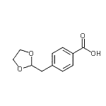 结构式 CAS# 898767-03-8, 4-(1,3-二氧戊环-2-基甲基)苯甲酸