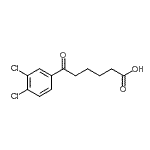structure of CAS# 898767-10-7, 6-(3,4-Dichlorophenyl)-6-oxohexanoic acid;6-(3,4-Dichlorophenyl)-6-oxohexanoic acid