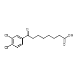structure of CAS# 898767-13-0, 8-(3,4-Dichlorophenyl)-8-oxooctanoic acid;8-(3,4-dichlorophenyl)-8-oxooctanoic acid