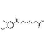 结构式 CAS# 898767-25-4, 8-(3-溴-4-甲基苯基)-8-氧代辛酸