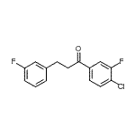 structure of CAS# 898767-26-5, 1-(4-Chloro-3-fluorophenyl)-3-(3-fluorophenyl)-1-propanone;4'-Chloro-3'-fluoro-3-(3-fluorophenyl)propiophenone