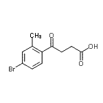 structure of CAS# 898767-28-7, 4-(4-Bromo-2-methylphenyl)-4-oxobutanoic acid;4-(4-bromo-2-methylphenyl)-4-oxobutanoic acid;4-(4-Bromo-2-methylphenyl)-4-oxobutyric acid