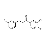 structure of CAS# 898767-29-8, 1-(3-Chloro-4-fluorophenyl)-3-(3-fluorophenyl)-1-propanone;3'-Chloro-4'-fluoro-3-(3-fluorophenyl)propiophenone