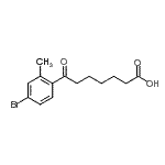 结构式 CAS# 898767-37-8, 7-(4-溴-2-甲基苯基)-7-氧代庚酸