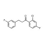 structure of CAS# 898767-50-5, 1-(2-Chloro-4-fluorophenyl)-3-(3-fluorophenyl)-1-propanone;2'-chloro-4'-fluoro-3-(3-fluorophenyl)propiophenone