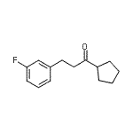 structure of CAS# 898767-81-2, 1-Cyclopentyl-3-(3-fluorophenyl)-1-propanone;cyclopentyl 2-(3-fluorophenyl)ethyl ketone