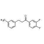 结构式 CAS# 898768-18-8, 1-(3,4-二氟苯基)-3-(3-甲基苯基)-1-丙酮