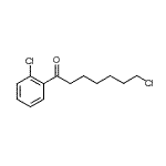 structure of CAS# 898768-20-2, 7-Chloro-1-(2-chlorophenyl)-1-heptanone;7-chloro-1-(2-chlorophenyl)-1-oxoheptane