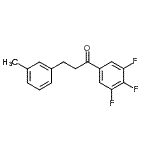 结构式 CAS# 898768-24-6, 3-(3-甲基苯基)-1-(3,4,5-三氟苯基)-1-丙酮
