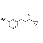 structure of CAS# 898768-30-4, 1-Cyclopropyl-3-(3-methylphenyl)-1-propanone;Cyclopropyl 2-(3-methylphenyl)ethyl ketone;MFCD03843025