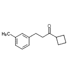 structure of CAS# 898768-33-7, 1-Cyclobutyl-3-(3-methylphenyl)-1-propanone;cyclobutyl 2-(3-methylphenyl)ethyl ketone