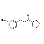 structure of CAS# 898768-36-0, 1-Cyclopentyl-3-(3-methylphenyl)-1-propanone;cyclopentyl 2-(3-methylphenyl)ethyl ketone
