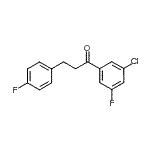 structure of CAS# 898768-64-4, 1-(3-Chloro-5-fluorophenyl)-3-(4-fluorophenyl)-1-propanone;3'-chloro-5'-fluoro-3-(4-fluorophenyl)propiophenone