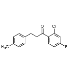 结构式 CAS# 898769-10-3, 1-(2-氯-4-氟苯基)-3-(4-甲基苯基)-1-丙酮