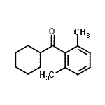 structure of CAS# 898769-15-8, Cyclohexyl(2,6-dimethylphenyl)methanone;Cyclohexyl 2,6-dimethylphenyl ketone;MFCD03841357