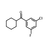 结构式 CAS# 898769-36-3, (3-氯-5-氟苯基)(环己基)甲酮