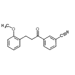 structure of CAS# 898769-71-6, 3-[3-(2-Methoxyphenyl)propanoyl]benzonitrile;3'-cyano-3-(2-methoxyphenyl)propiophenone