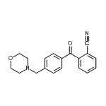 structure of CAS# 898769-74-9, 2-[4-(4-Morpholinylmethyl)benzoyl]benzonitrile;2-cyano-4'-morpholinomethyl benzophenone