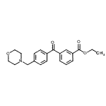 structure of CAS# 898769-82-9, Ethyl 3-[4-(4-morpholinylmethyl)benzoyl]benzoate;3-carboethoxy-4'-morpholinomethyl benzophenone