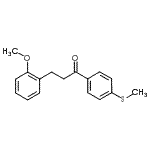 structure of CAS# 898769-83-0, 3-(2-Methoxyphenyl)-1-[4-(methylsulfanyl)phenyl]-1-propanone;3-(2-methoxyphenyl)-4'-thiomethylpropiophenone