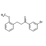 structure of CAS# 898769-85-2, 1-(3-Bromophenyl)-3-(2-methoxyphenyl)-1-propanone;3'-bromo-3-(2-methoxyphenyl)propiophenone