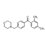 structure of CAS# 898770-05-3, (2,4-Dimethylphenyl)[4-(4-morpholinylmethyl)phenyl]methanone;2,4-dimethyl-4'-morpholinomethyl benzophenone