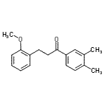 structure of CAS# 898770-06-4, 1-(3,4-Dimethylphenyl)-3-(2-methoxyphenyl)-1-propanone;3',4'-dimethyl-3-(2-methoxyphenyl)propiophenone