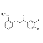 结构式 CAS# 898770-15-5, 1-(4-氯-3-氟苯基)-3-(2-甲氧基苯基)-1-丙酮