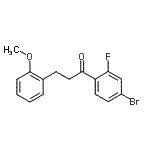 结构式 CAS# 898770-36-0, 1-(4-溴-2-氟苯基)-3-(2-甲氧基苯基)-1-丙酮