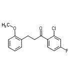 结构式 CAS# 898770-39-3, 1-(2-氯-4-氟苯基)-3-(2-甲氧基苯基)-1-丙酮