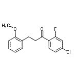 structure of CAS# 898770-45-1, 1-(4-Chloro-2-fluorophenyl)-3-(2-methoxyphenyl)-1-propanone;4'-chloro-2'-fluoro-3-(2-methoxyphenyl)propiophenone