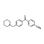 结构式 CAS# 898771-11-4, 4-[4-(1-哌啶基甲基)苯甲酰基]苯甲腈