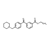 structure of CAS# 898771-17-0, Ethyl 3-[4-(1-piperidinylmethyl)benzoyl]benzoate;3-carboethoxy-4'-piperidinomethyl benzophenone