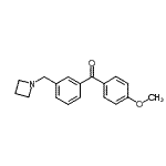 structure of CAS# 898771-34-1, [3-(1-Azetidinylmethyl)phenyl](4-methoxyphenyl)methanone;3-azetidinomethyl-4'-methoxybenzophenone