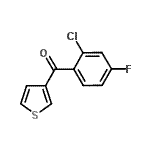structure of CAS# 898771-41-0, (2-Chloro-4-fluorophenyl)(3-thienyl)methanone;3-(2-Chloro-4-fluorobenzoyl)thiophene