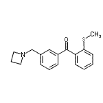 structure of CAS# 898771-53-4, [3-(1-Azetidinylmethyl)phenyl][2-(methylsulfanyl)phenyl]methanone;3'-azetidinomethyl-2-thiomethylbenzophenone