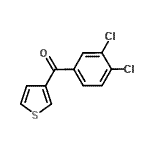 structure of CAS# 898771-56-7, (3,4-Dichlorophenyl)(3-thienyl)methanone;3-(3,4-Dichlorobenzoyl)thiophene