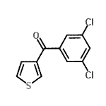 structure of CAS# 898771-58-9, (3,5-Dichlorophenyl)(3-thienyl)methanone;3-(3,5-Dichlorobenzoyl)thiophene