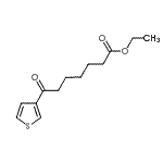 structure of CAS# 898771-76-1, Ethyl 7-oxo-7-(3-thienyl)heptanoate;Ethyl 7-oxo-7-(3-thienyl)heptanoate