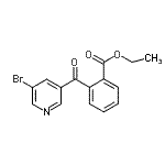 结构式 CAS# 898771-80-7, 乙基2-[(5-溴-3-吡啶基)羰基]苯甲酸酯