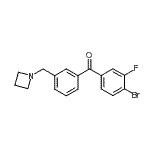 structure of CAS# 898771-81-8, [3-(1-Azetidinylmethyl)phenyl](4-bromo-3-fluorophenyl)methanone;3'-azetidinomethyl-4-bromo-3-fluorobenzophenone