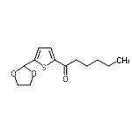 structure of CAS# 898771-88-5, 1-[5-(1,3-Dioxolan-2-yl)-2-thienyl]-1-hexanone;5-(1,3-Dioxolan-2-yl)-2-thienyl pentyl ketone