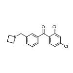 structure of CAS# 898772-09-3, [3-(1-Azetidinylmethyl)phenyl](2,4-dichlorophenyl)methanone;3'-azetidinomethyl-2,4-dichlorobenzophenone