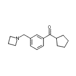 structure of CAS# 898772-39-9, [3-(1-Azetidinylmethyl)phenyl](cyclopentyl)methanone;3-(azetidinomethyl)phenyl cyclopentyl ketone