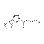 structure of CAS# 898772-44-6, 4-Chloro-1-[5-(1,3-dioxolan-2-yl)-2-thienyl]-1-butanone;3-Chloropropyl 5-(1,3-dioxolan-2-yl)-2-thienyl ketone