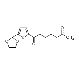 structure of CAS# 898772-68-4, 1-[5-(1,3-Dioxolan-2-yl)-2-thienyl]-1,6-heptanedione;5-(1,3-dioxolan-2-yl)-2-thienyl 5-oxohexyl ketone